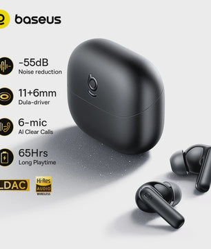 Baseus Bass EP10 Ultra Draadloze Oordopjes met Adaptive ANC, Hi-Res Audio en 65 uur batterijduur