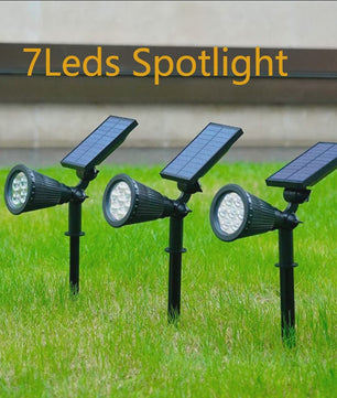 Waterdichte Solar Spotlight met 7 LED's - Tuinverlichting op Zonne-energie