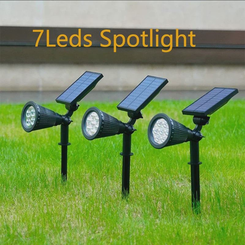 Waterdichte Solar Spotlight met 7 LED's - Tuinverlichting op Zonne-energie