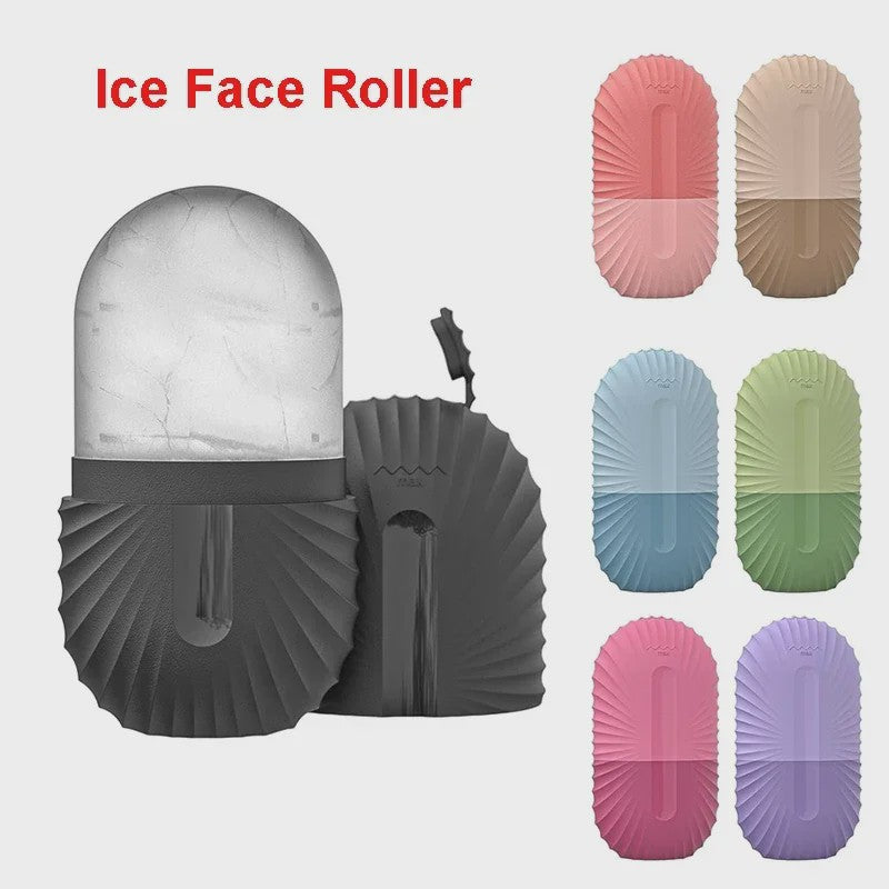 Silicone Gezichtsroller IJsblokjes Houder - Verkoelende Gezichtsmassage voor Wallen, Porien & Huidverbetering