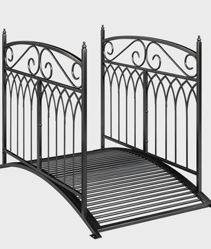 Outsunny Metalen Tuinbrug Barok Stijl - 91cm Hoog, 100kg Draagvermogen