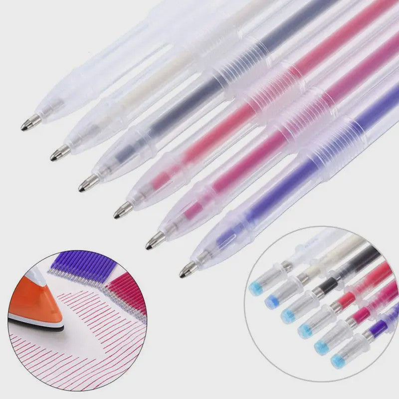 Set van 10 Hitte-uitwisbare Stoffen Markers - Perfect voor Naaien en Knutselen