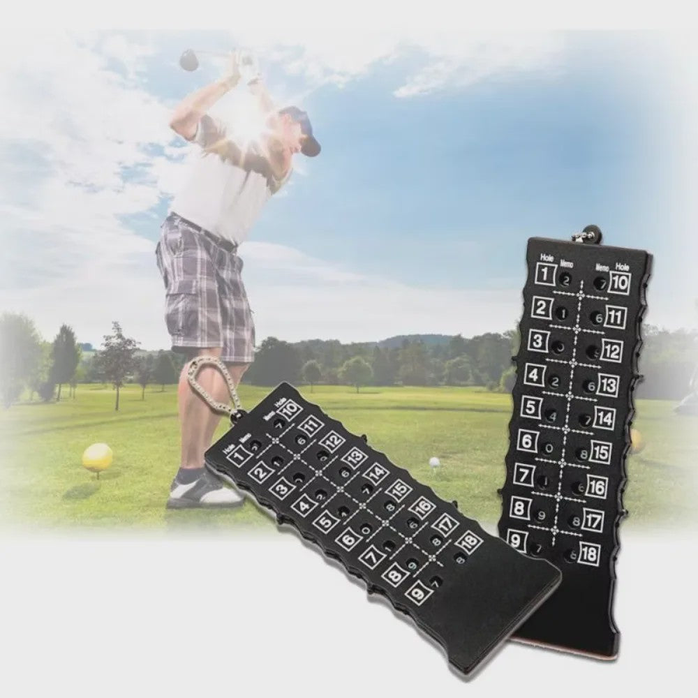 18 Holes Golf Score Teller met Sleutelhanger - Houd Uw Slagen Nauwkeurig Bij