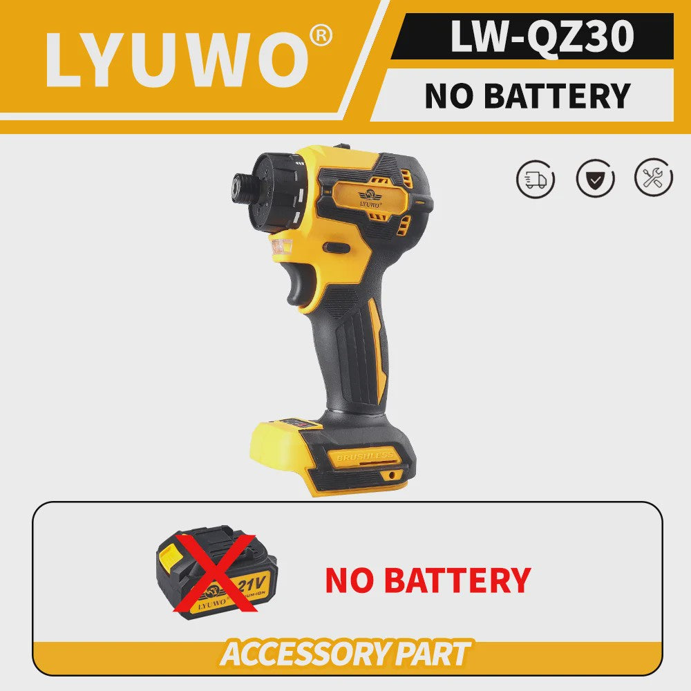 LYUWO 21V Accu Schroefmachine Borstelloos - Krachtige Klopboormachine met LED Licht