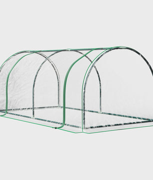 Kweekkas met Deur - 200x100x80cm - Staal & Plastic - Groen