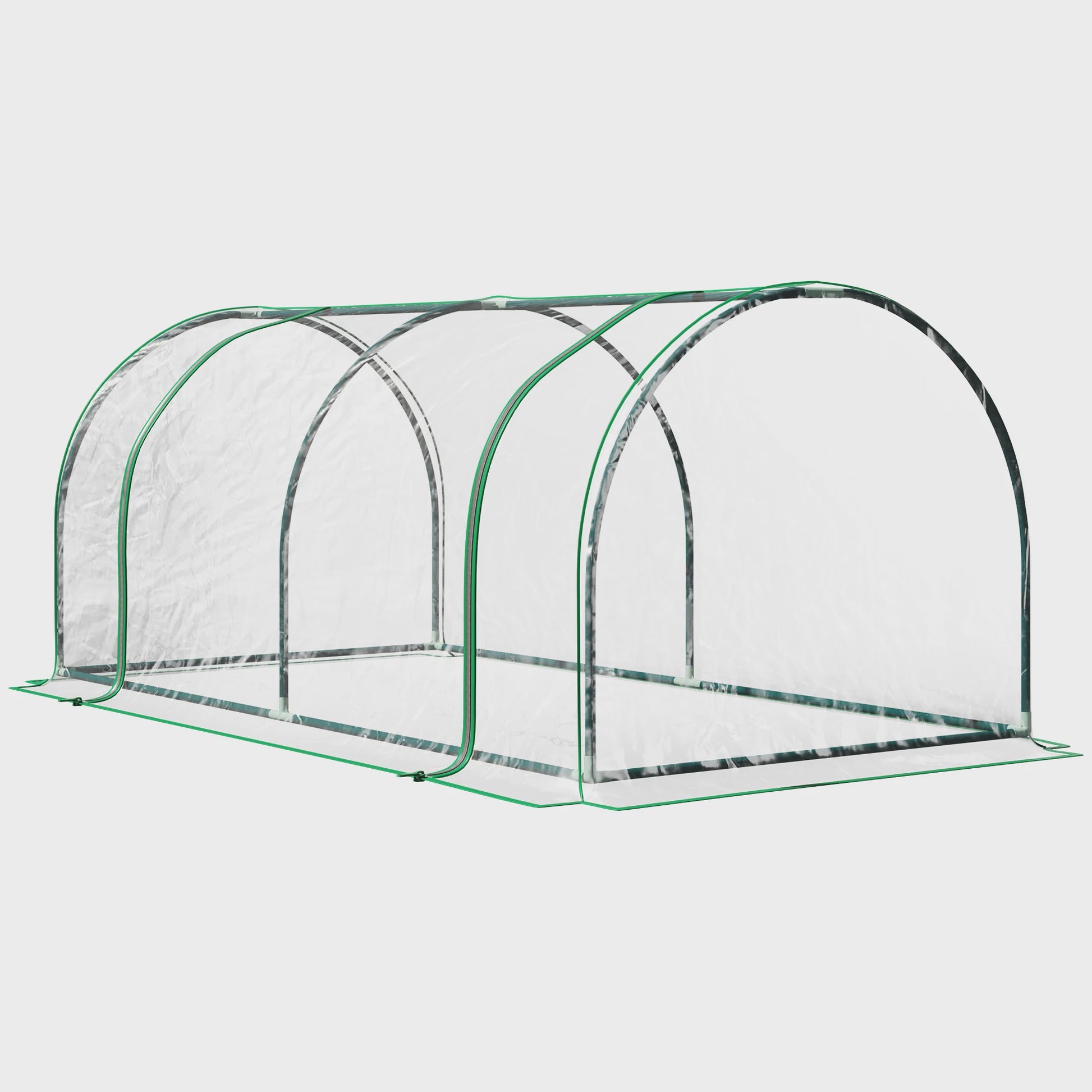 Kweekkas met Deur - 200x100x80cm - Staal & Plastic - Groen