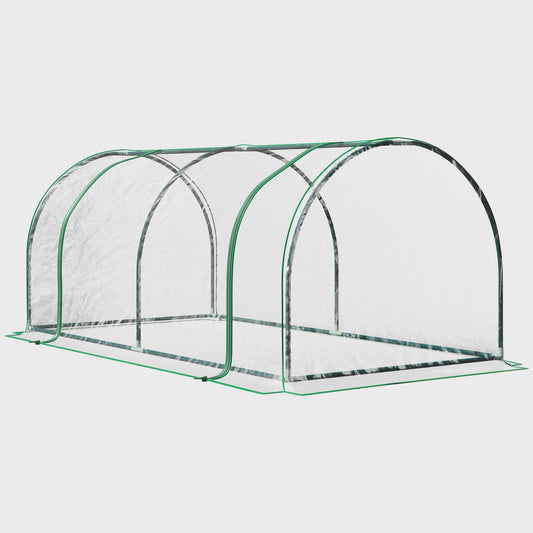Kweekkas met Deur - 200x100x80cm - Staal & Plastic - Groen