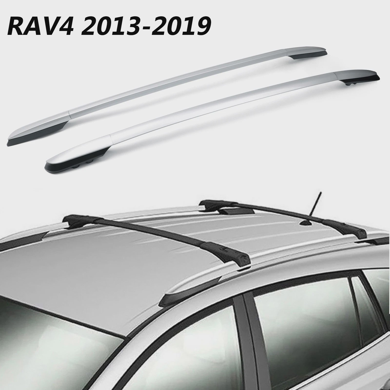 Aluminium Dakdragers Rails voor Toyota RAV4 (2013-2019) - Zilver