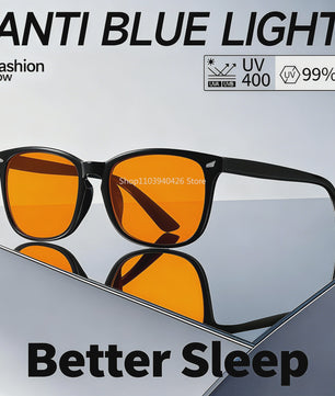 Blauw Licht Blokkerende Bril voor Mannen - Rode/Oranje Lens voor Betere Slaap, Gaming & Computergebruik - Vermindert Oogvermoeidheid