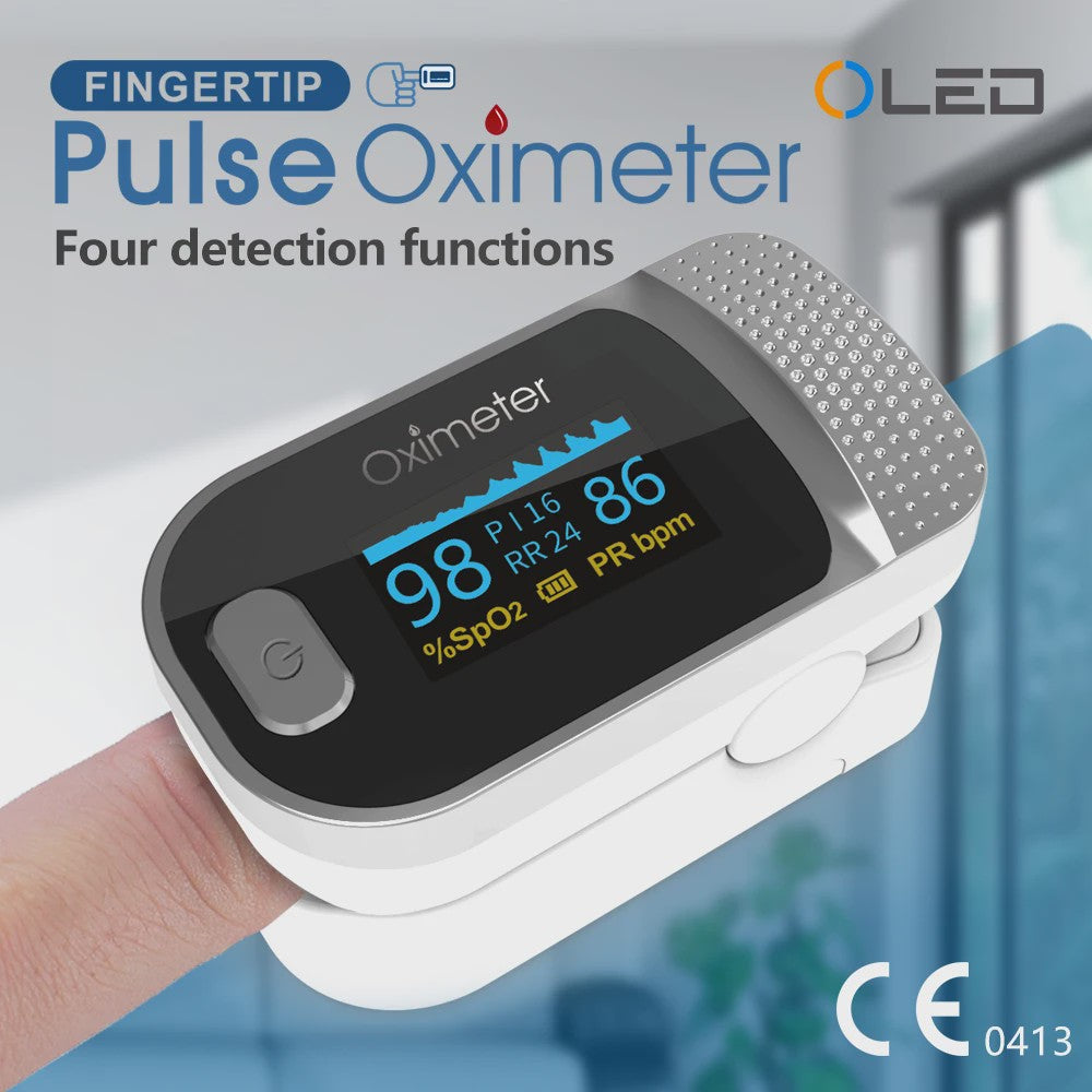 Vinger Pulse Oximeter met OLED Display - Meet Zuurstofsaturatie & Hartslag