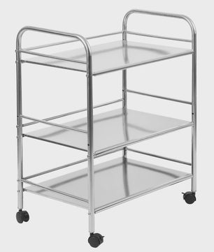 RVS Serveerwagen met 3 etages - 61x36x75cm - Keukenwagen & Transportwagen