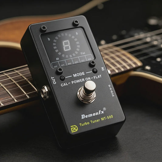 Demonfx MT-500 Turbo Tuner: Nauwkeurige Gitaar & Bas Stemmer met Programmeerbare Modi