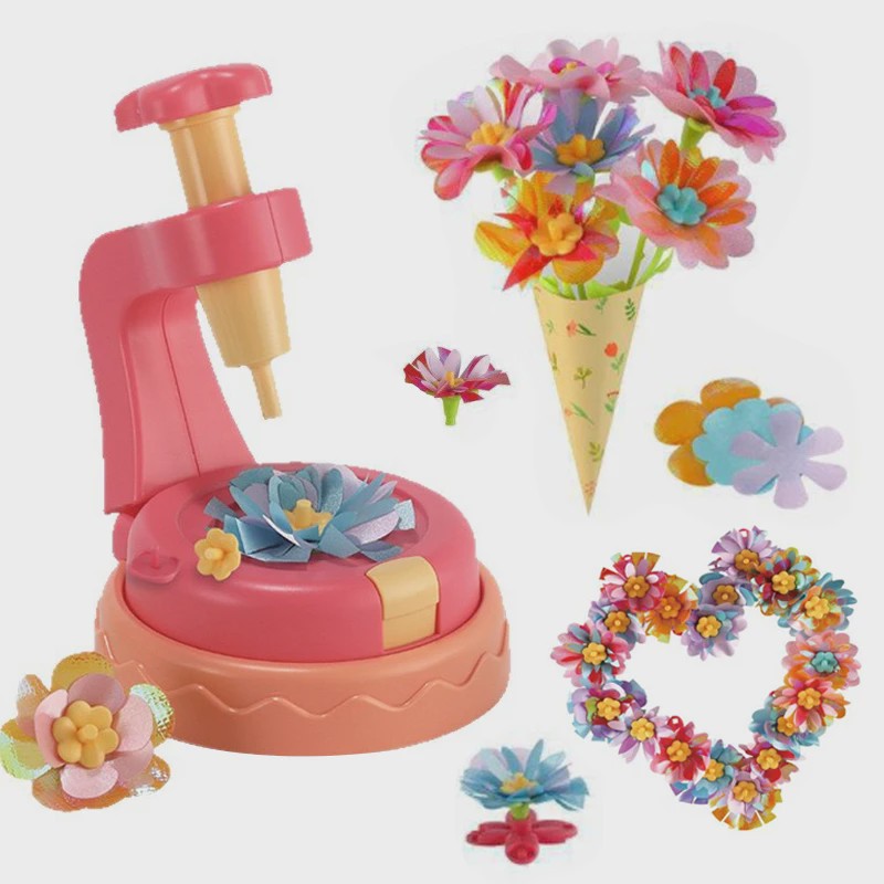 DIY Bloemen Knutselset met Embossing Machine - Interactief Speelgoed voor Kinderen