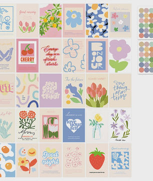 30x Esthetische Collage Posters Set - Trendy Wanddecoratie voor Meisjes & Vrouwen