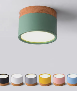 Nordic Hout LED Plafondspot - Dimbare Modern Design Verlichting