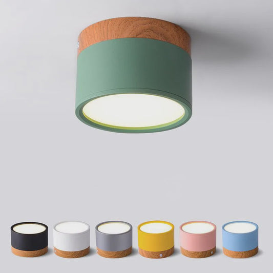 Nordic Hout LED Plafondspot - Dimbare Modern Design Verlichting