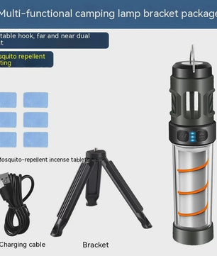 Draagbare Camping Lamp: Muggenverjager, Zaklamp & Sfeerverlichting met Statief