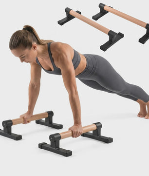 Houten Parallettes Push-Up Bars - Ergonomische Calisthenics Bars voor Krachttraining