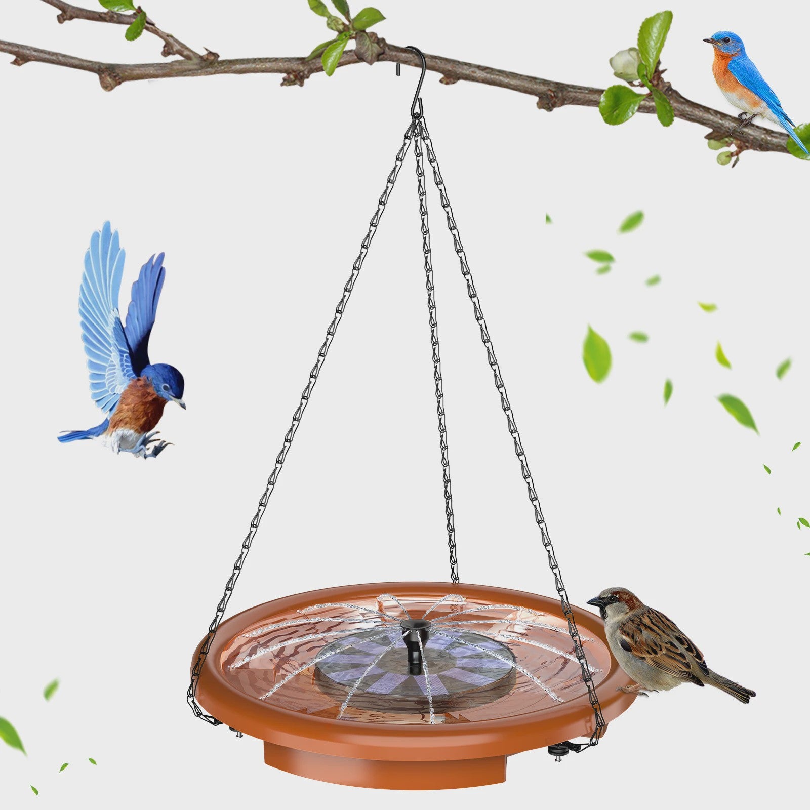 Vogelbad met Fontein & Ketting - Hangend Vogelbad voor Tuin & Patio