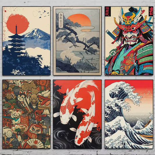 Japanse Vintage Poster Wanddecoratie Canvas - Stijlvolle Kunst voor Huis & Slaapkamer