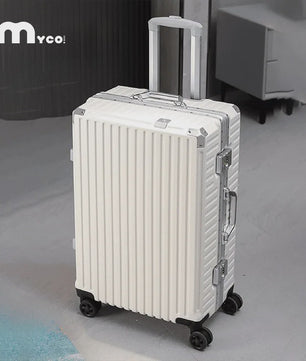 Aluminium Koffer met USB & Combinatieslot - Rolbaar Reiskoffer in Diverse Maten (20-28 inch)