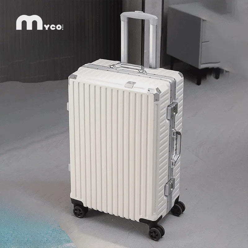 Aluminium Koffer met USB & Combinatieslot - Rolbaar Reiskoffer in Diverse Maten (20-28 inch)