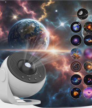 Upgrade Galaxy Projector Pro: HD Sterrenhemel & Planetarium met 360° Rotatie - Wit