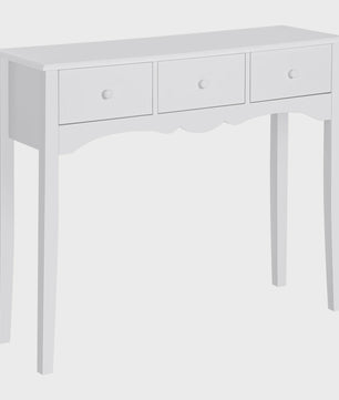 Stijlvolle Console Tafel met 3 Lades en Plank - 100x32x85cm
