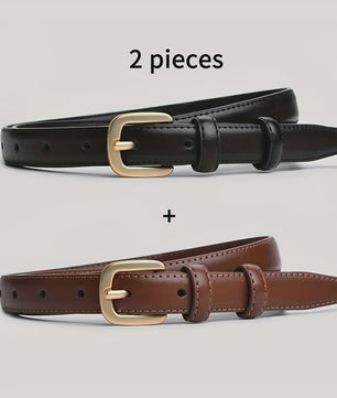2-Pack Casual Dames Riemen met Naaldbuckle - Stijlvol & Hoogwaardig voor Dagelijks Gebruik