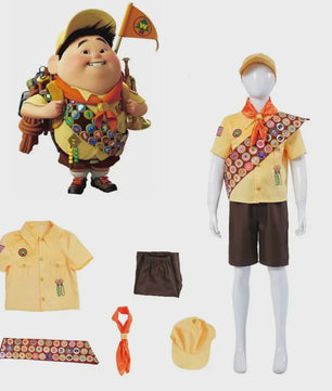 Russell Kostuum Jongen - Up Film Personage Cosplay Outfit