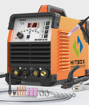 HITBOX HBT250P AC/DC 6-in-1 TIG Lasapparaat - 220V IGBT Inverter voor Aluminium, Staal & Meer
