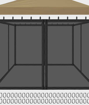 Universeel Gazebo Muskietennet - 4-Panels met Rits - Bescherming tegen Insecten