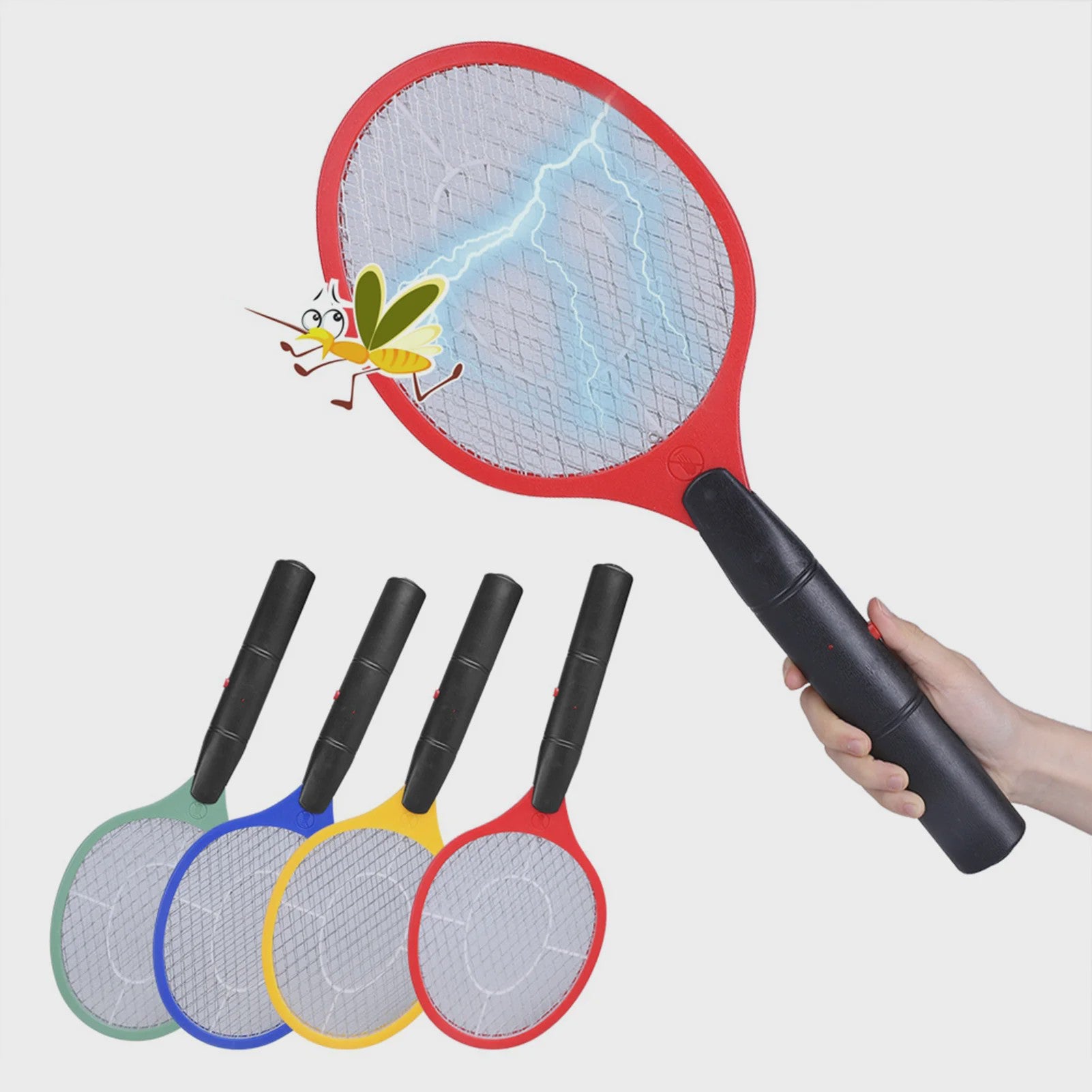 Elektrische Vliegenmepper - Draadloos & Batterij-aangedreven Insectendoder