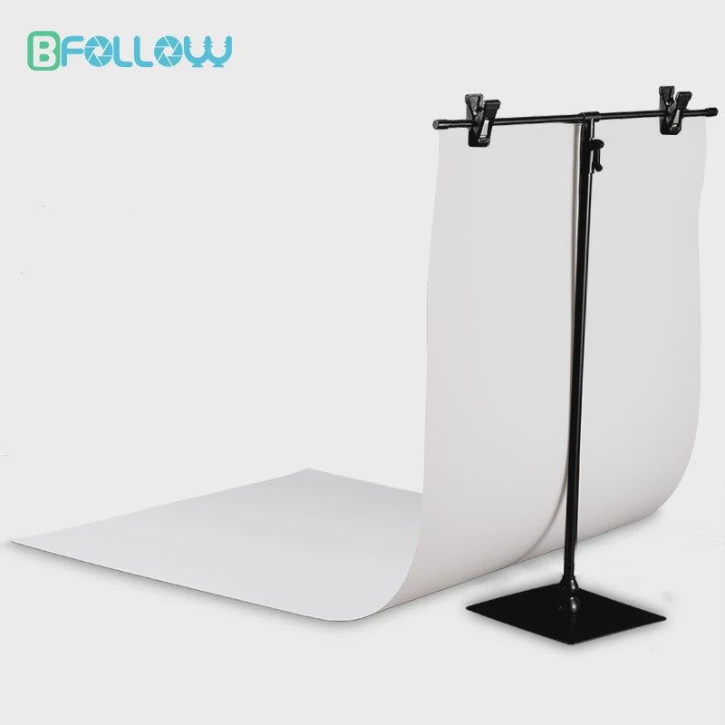 T-vormige Achtergrondstandaard (30cm) met PVC Backdrop voor Productfotografie