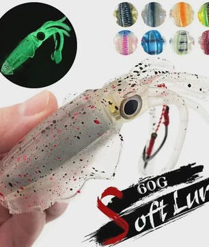 Zachte Inktvis Kunstaas 60g Luminous UV - Diepzee Vissen Trolling Lure