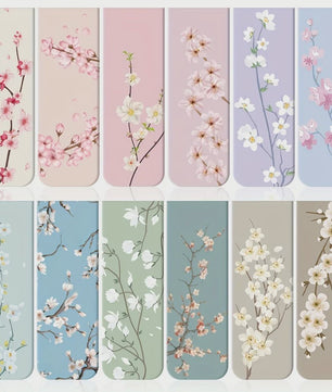 12x Magnetische Bladwijzers met Bloemenprint - Stijlvolle Paginamarkers voor Dames & Planners