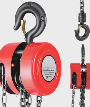 Handkettingtakel 1T/2T - Robuuste Handlier met 2.5/3/6m Hefhoogte voor Garage & Werkplaats