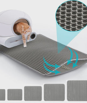 Dubbellaags Kattenbakmat - Waterdicht & Anti-slip - Grote Maat - Houdt Kattenbakvulling Tegen