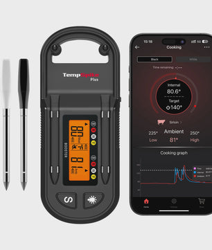 Draadloze Vleesthermometer met Bluetooth, 600ft Bereik & 2 Kleurgecodeerde Sondes
