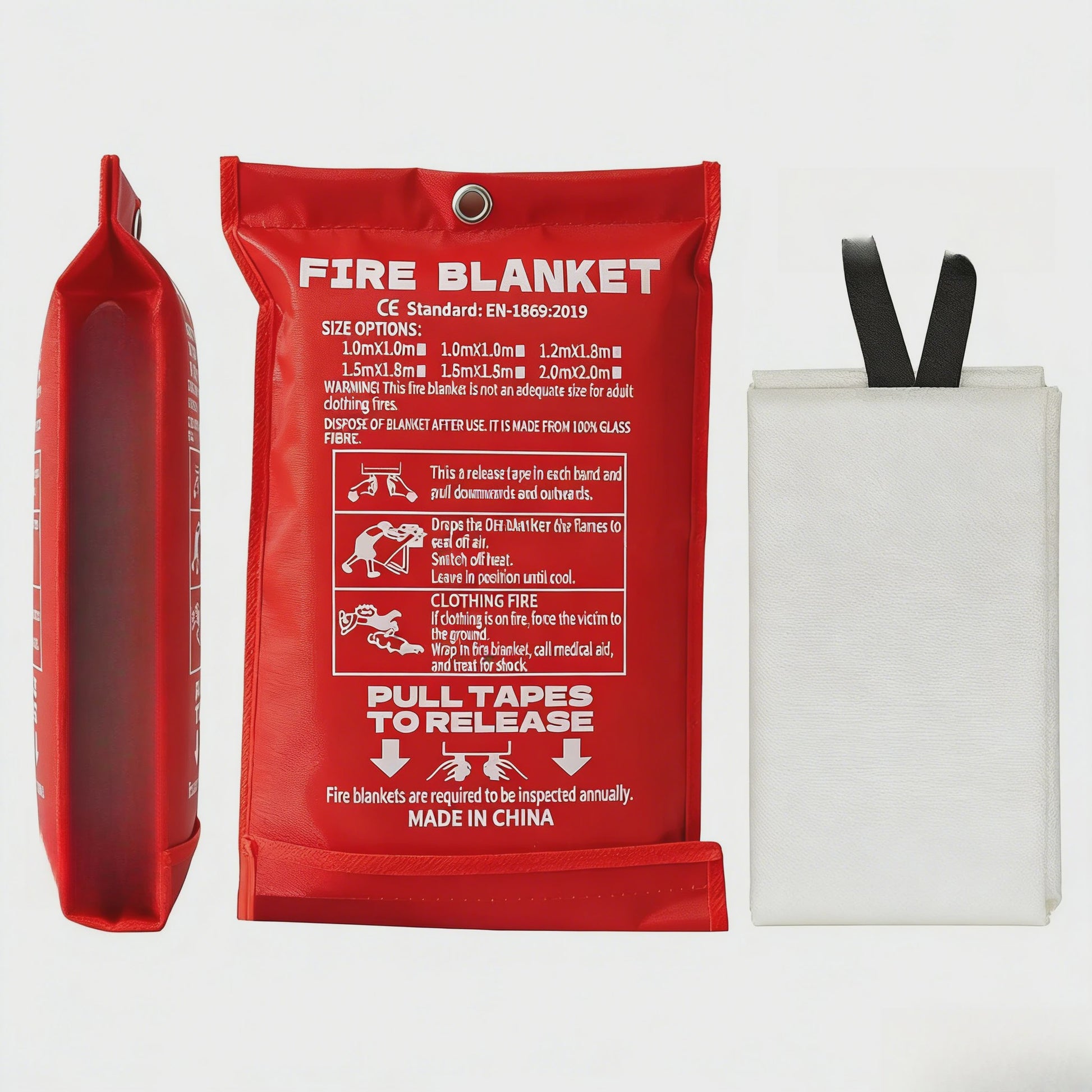 Noodbranddeken Glasvezel 1m x 1m - Brandvertragend en Veilig