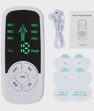 Digitale EMS Spierstimulator: Massageapparaat voor Rug, Nek & Lichaam met TENS