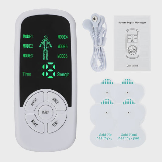 Digitale EMS Spierstimulator: Massageapparaat voor Rug, Nek & Lichaam met TENS