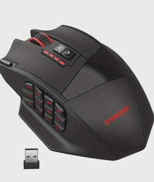 E-YOOSO X-33 Gaming Muis: Dual Mode (2.4G Draadloos/Bedraad), 16000 DPI, 16 Programmeerbare Knoppen & RGB