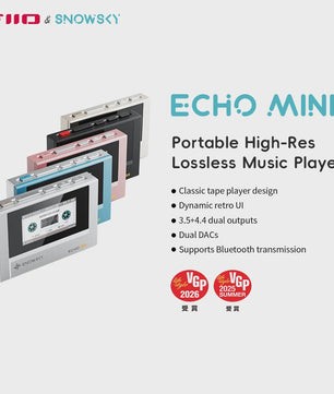 SnowSky FiiO Echo Mini HiFi Bluetooth MP3 Speler - 15 Uur Afspeeltijd, 3.5mm/4.4mm Uitgangen