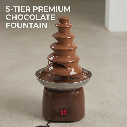 Draagbare Chocoladefontein Machine 6-Tier - Perfect voor Feestjes, Fruit Dips en Desserts