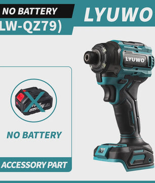 LYUWO Krachtige Accu Klopboormachine: Borstelloos, 3300RPM, 4-Snelheden, LED, Vrouwvriendelijk