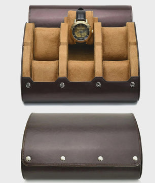 Luxe PU Lederen Horloge Reiskoffer met 6 Vakken - Organiseer en Bescherm uw Horloges
