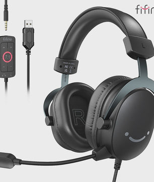 FIFINE H9 Gaming Headset met 7.1 Surround Sound, USB & 3.5mm Jack, Volume & Mute Controle voor PC, Mac, PS4/PS5