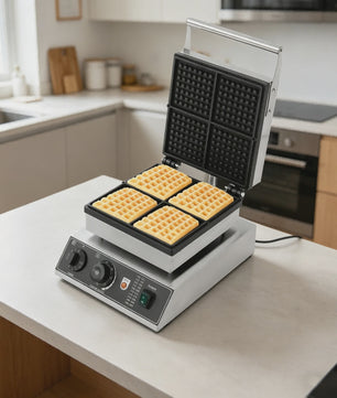 Professionele Wafelijzer 1750W met Timer & Temperatuurregeling - Antiaanbaklaag