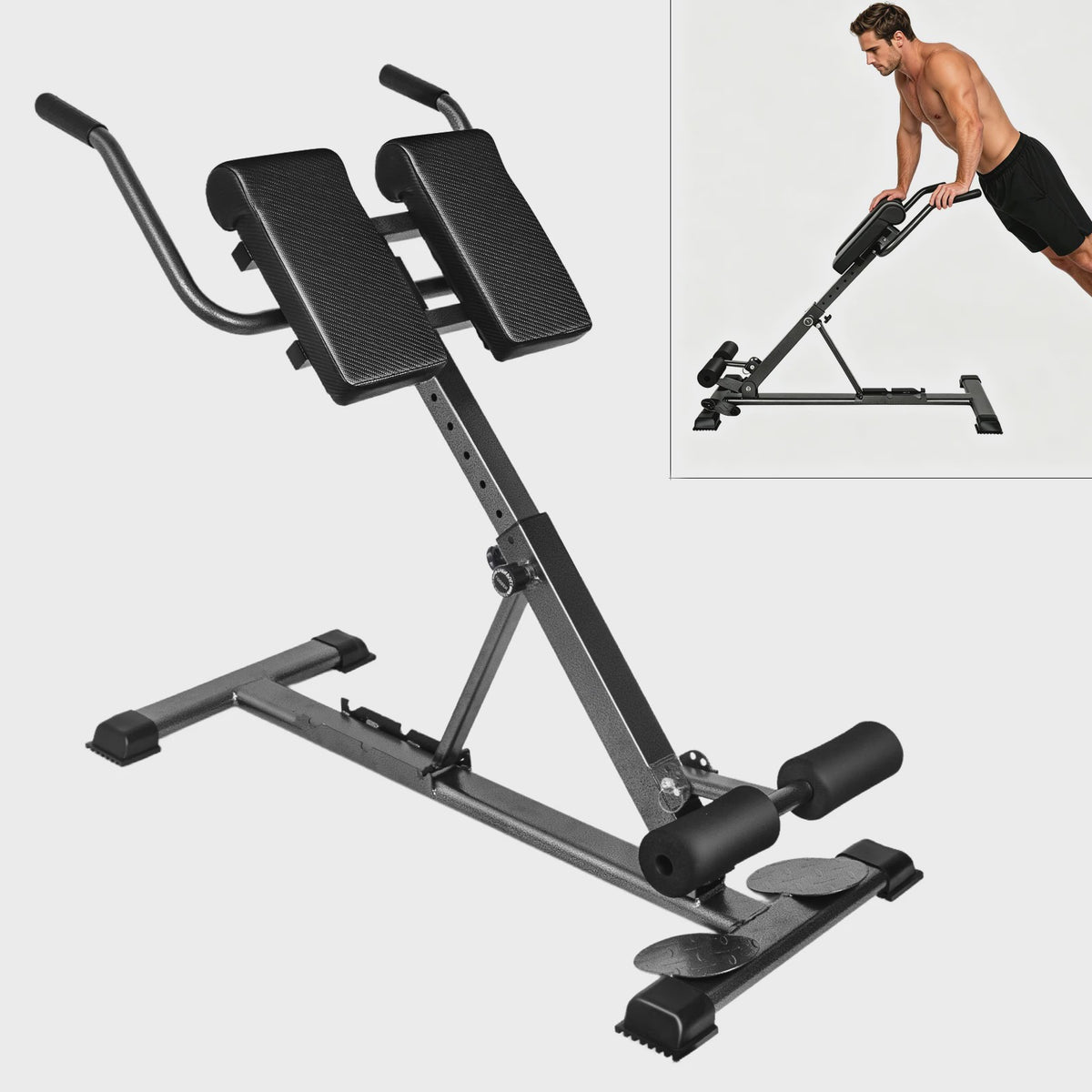 Verstelbare Roman Chair & Back Extension Bank - Opvouwbaar Fitnessapparaat